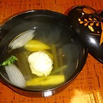うかい鳥山 - 鶏つくねと山菜汁