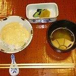 うかい鳥山 - 麦とろ御飯 味噌汁 香の物