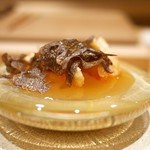 たきや - 赤座海老の天ぷら　サマートリュフ