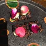 久遠の空 - テッポウの炭火焼き　ブルーチーズ