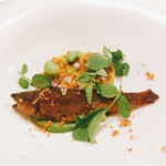 鮎のコンフィとクレソンのリゾット