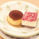 サイゼリヤ - プリンとアマレーナの盛合せ