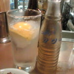 もつ焼き ウッチャン 新宿思い出横丁 - 撃沈レモンサワー