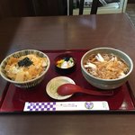 大村庵 - 丼定食の親子丼とタヌキそば('18/06/20)