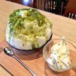 柿の葉ずし 平宗 - Ｗキウイ氷