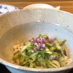 やまぐち - ◆鱧と胡瓜の温パスタ　タップリのカラスミと共に
