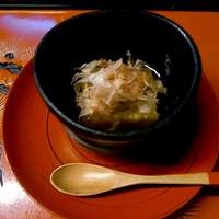 花見小路 - 茄子のゼリー寄せ　卸生姜に旨出汁、糸がき。