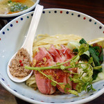 らー麺 あけどや - 鴨つけ麺〜塩白湯仕立て〜 1000円