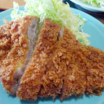 とんかつ屋松波 - 大ロースかつ定食1550円