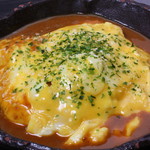 Teppan-yaki omelette cheese curry with soup *Sales are suspended from December 31st to January 3rd