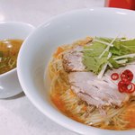 ラーメン星印 - カラスミを使った昆布水塩つけ麺 1,100円(税込み)