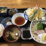 魚杳 - 天刺し定食＝１２９６円  税込