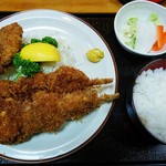 串カツ定食＋メンチカツ