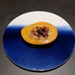 貝料理 epoque+ - 完熟マンゴーとフォアグラのブリュレ
      