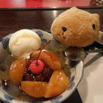 夢屋 茶房 - あんずクリームあんみつ