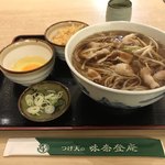 味奈登庵 - 肉南蛮そば 大盛り＋揚げ玉＋玉子♡