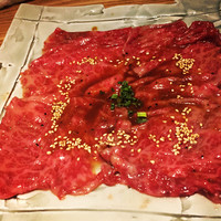 長者町 焼肉 輪心 - 特選サ－ロインのユッケ
