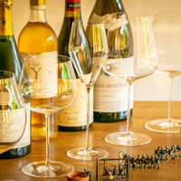 フランス産グラスワインと日本酒をグラスで
