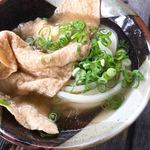 讃岐うどん がもう - うどん 小(1玉) @150円
                                あげ @100円
                                トッピングはシンプルに青ネギと七味のみ。