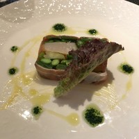 ahill ginza - Aランチ ¥2,000
                ホタテ貝と豆野菜のテリーヌ ハーブオイルとレモンマヨネーズソース
