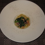 西洋膳所　やすなが - 2018年の｢スタンダードコース｣ホタルイカとサクラエビのリングィーネ