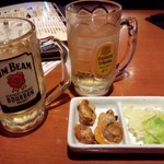 座135 - ジムビーム&角のハイボール、お通し＠￥300-