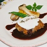 ブラッスリー・ヴァンダンジュ - 鹿児島黒豚ほほ肉のパネ　ぶどうマスタードソース