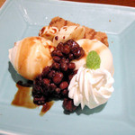 大戸屋 - バナナプリンと無添加ミルクアイスの盛りあわせ ３９９円 ３４０Kcal