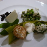 やぎや - 前菜のチーズの盛り合わせ