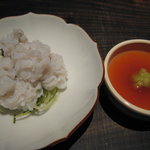 しらに田 - 鱧を梅肉だれで