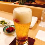 うを徳 - 中生ビール　800円