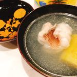 うを徳 - 若狭赤鯛とズッキーニの潮汁お椀