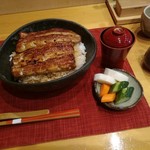 鰻 にしはら - うな丼（中）肝吸い、香の物