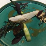 レヴォル - ヒラスズキのポアレ　スープ・ド・ポワソン