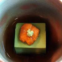 平等院表参道 竹林 - 抹茶豆腐海胆添え