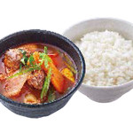 国産牛焼肉くいどん - カルビスープ+ごはんセット