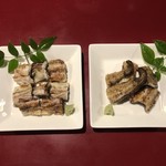 八べえ - 多摩川の釣り鰻の白焼と塩焼