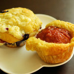 マフィン（ブルーベリー、白桃）