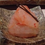 すし匠 - しまえび（芝えび？）昆布〆（男鹿産）