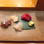 Sushi Roppou - 刺身  平目、鰊、帆立、鮪