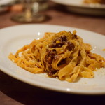 タリアテッレ　ボロニェーゼ@1,400円：3人用に、別皿での提供