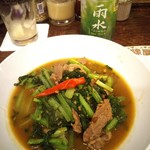 麺線屋formosa - ラム肉と小松菜の沙茶醤炒め