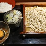 車や - 朝定食の「卵かけご飯ともりそば」