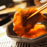 焼肉エクセレント 銀座店 - すき焼き風の食べ方（これ大好き）