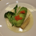 ル・ビストロ・資生堂 - メイン（魚料理）：真鯛のポーピエットと竹の子のソテー　ソースバンブラン