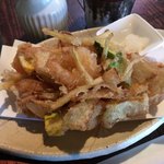 そば 吉里吉里 - 小海老のかき揚天