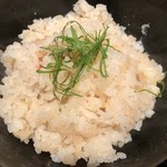 麺屋一燈 - 7周年記念限定ラーメン「ムール貝のファイヤーラーメン（生姜の出汁炊き込みご飯添え）」