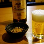 布恒更科 - ビール中瓶　660円　お通し