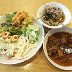 野菜がおいしいごはん - そばもありました♪