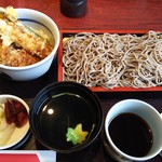 華屋与兵衛 - 小天丼と二八そばセット